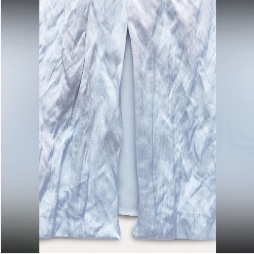 Zara, light blue, wrinkle look dress ZW collection , size Large - Picture 8 of 9